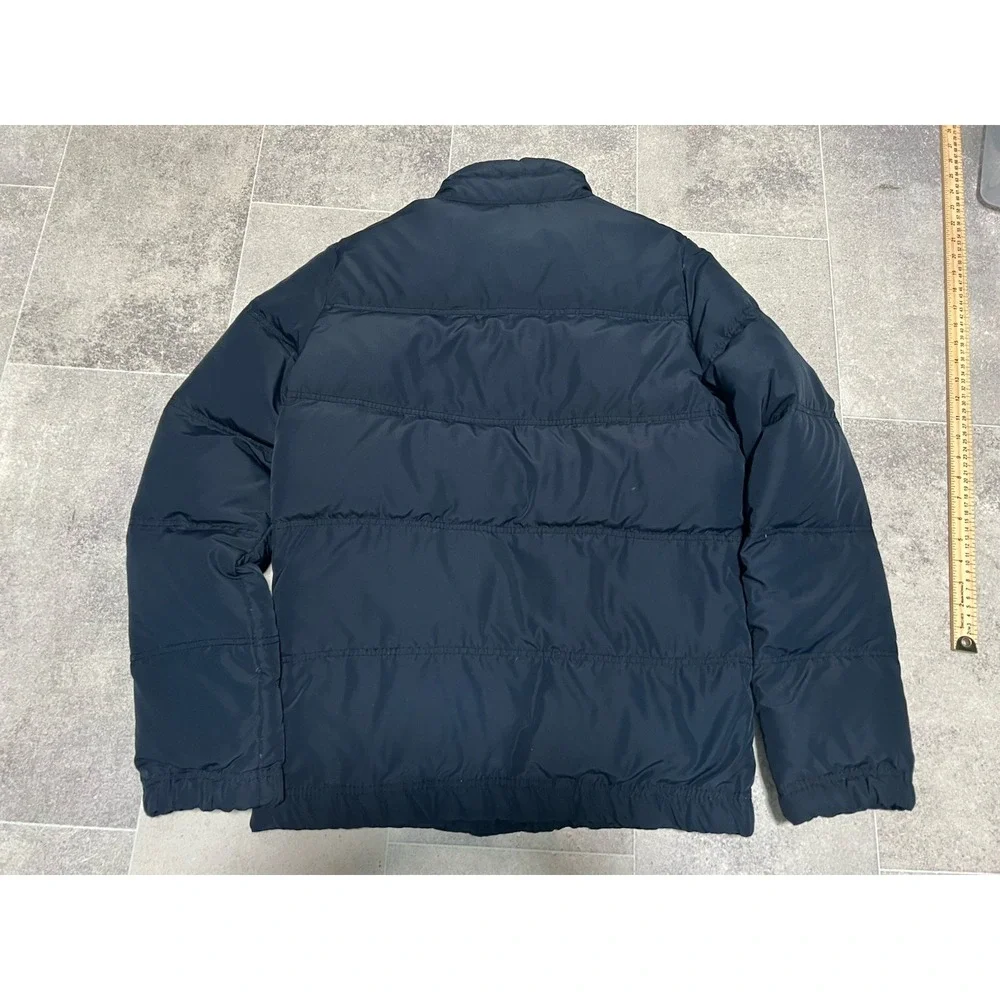 Hollister Men's Puffer Jacket Black Size L Zip Up Winter Coat